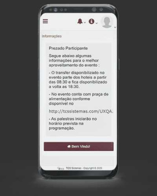 Tela Informações